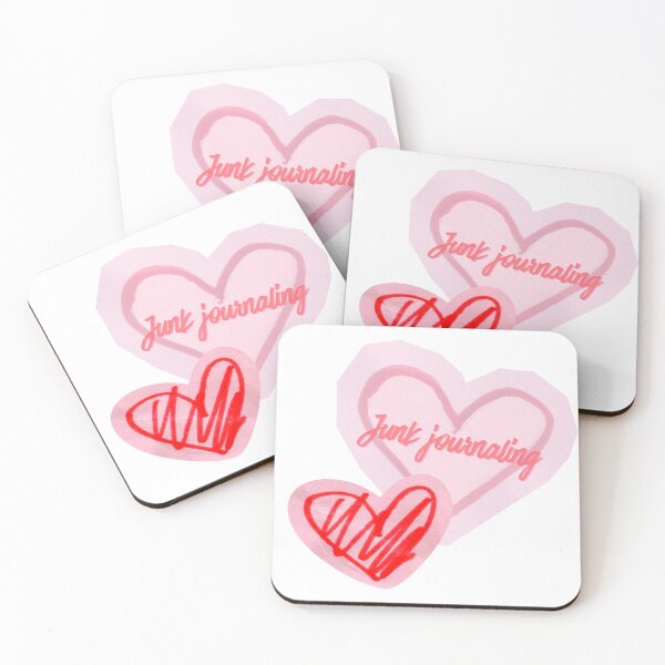 Item preview, junk journal heart sticker  designed and sold by jckali.