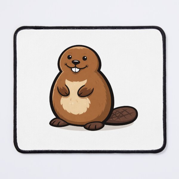 Item preview, Cute Beaver Sticker – Adorable Woodland Animal Cartoon Design designed and sold by CanSparkleArt.