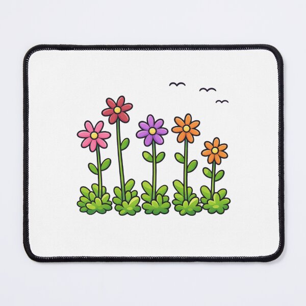 Item preview, Cute Flower Garden Sticker – Colorful Cartoon Floral Design designed and sold by CanSparkleArt.