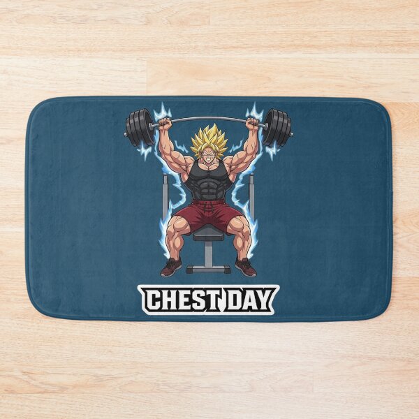 Item preview, Chest Day Beast – Anime Bench Press Power Design designed and sold by Inner Flame Studio.