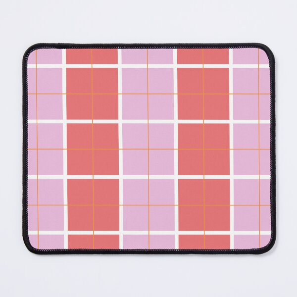 Item preview, Minimal Soft Aesthetic Plaid Checker Grid Pattern Coral mix 02 designed and sold by jjunnymom.