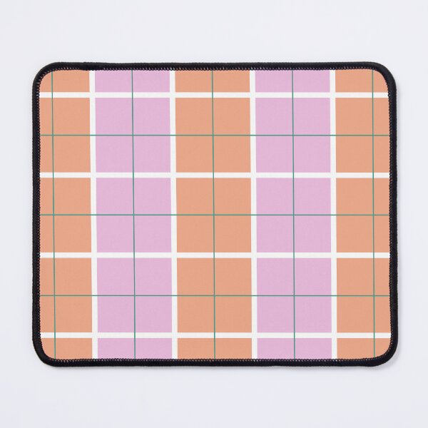Item preview, Minimal Soft Aesthetic Plaid Checker Grid Pattern Salmon mix 02 designed and sold by jjunnymom.