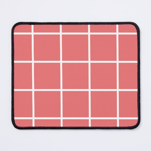 Item preview, Minimal Soft Aesthetic Plaid Checker Grid Pattern Coral 01 designed and sold by jjunnymom.