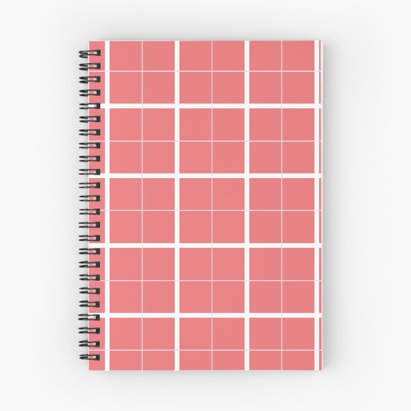 Item preview, Minimal Soft Aesthetic Plaid Checker Grid Pattern Coral 02 designed and sold by jjunnymom.