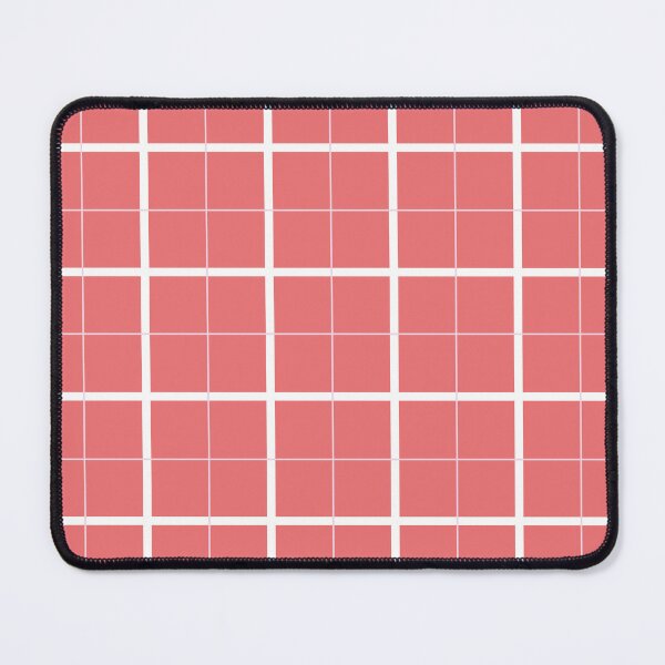 Item preview, Minimal Soft Aesthetic Plaid Checker Grid Pattern Coral 02 designed and sold by jjunnymom.