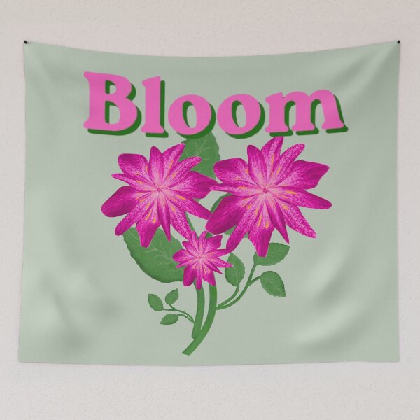 Item preview, Bloom Floral Design | Pink Flower Illustration with Aesthetic Botanical Style designed and sold by HopeAndHustle.