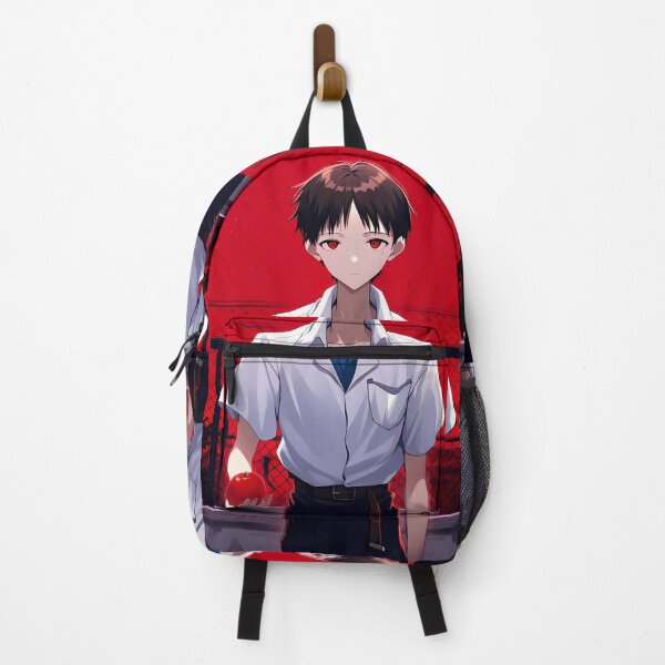 Item preview, Shinji Ikari Neon Genesis Evangelion Red Eyes Apple Rooftop designed and sold by PMartistStudio.
