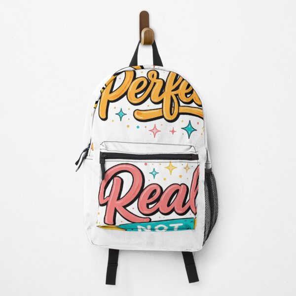 Item preview, Real Not Perfect Motivational Quote Typography Design | Self Love Aesthetic Minimalist Art designed and sold by Sanika arts .