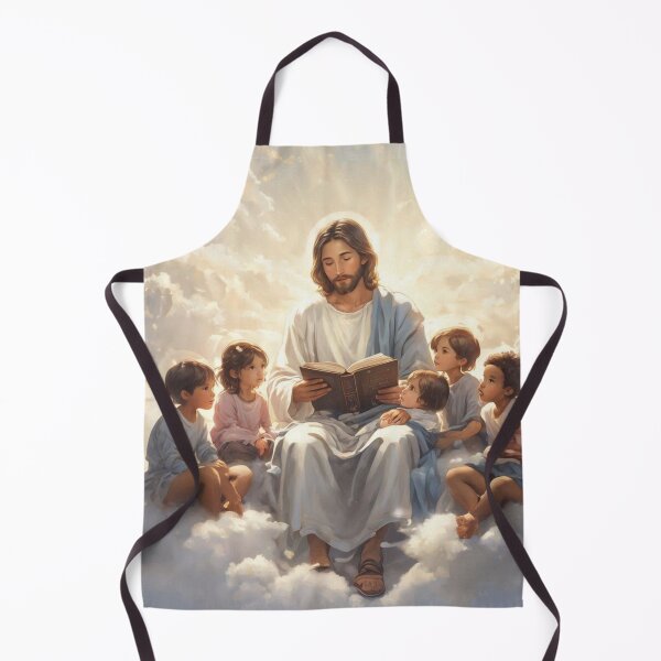 Item preview, Jesus reading the bible to children in heaven designed and sold by JesusClub.