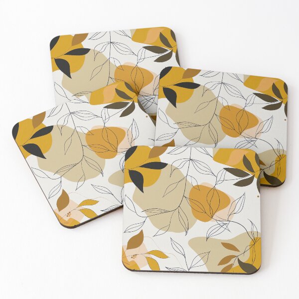 Item preview, Boho Butterscotch And Sand-Clay Hues Abstract Leaves  designed and sold by DEC02.