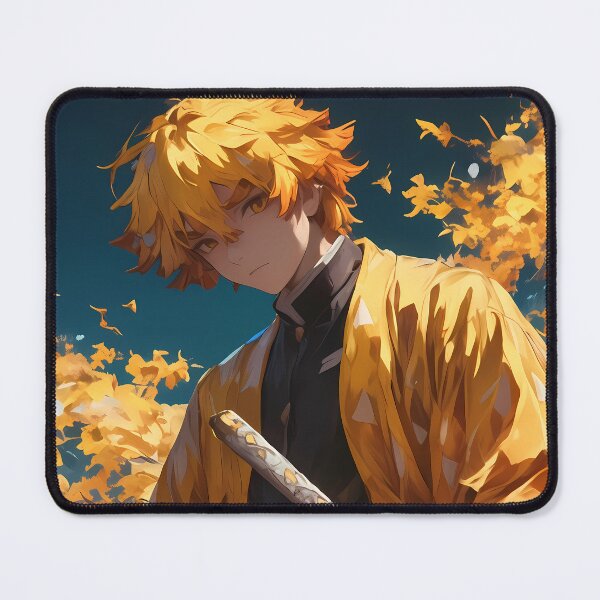 Item preview, Zenitsu Agatsuma Demon Slayer Autumn Leaves Yellow Haori designed and sold by PMartistStudio.