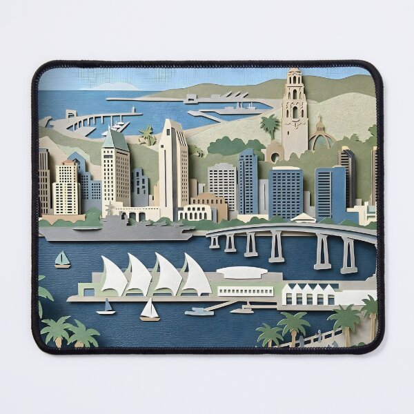 Item preview, San Diego California America Layered Paper Art Diorama designed and sold by TackyTime.