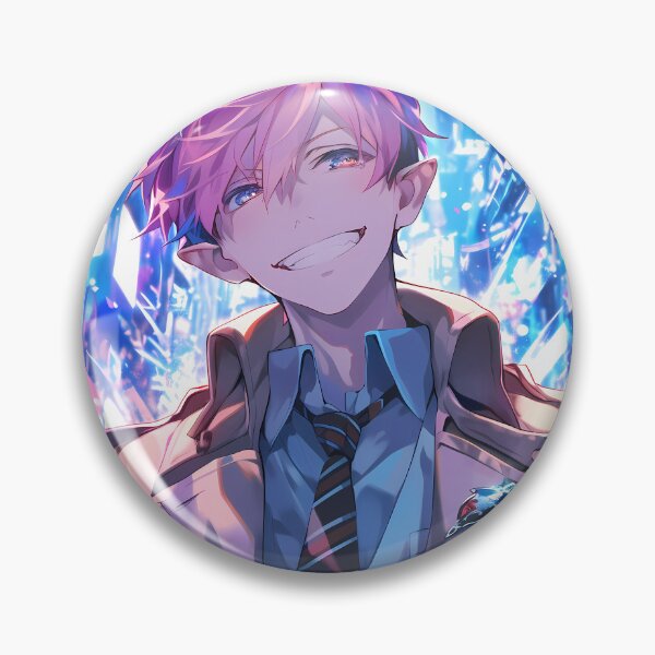 Item preview, Renzo Shima Blue Exorcist Neon City Smirk designed and sold by PMartistStudio.