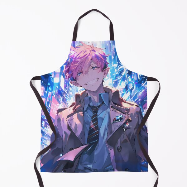 Item preview, Renzo Shima Blue Exorcist Neon City Smirk designed and sold by PMartistStudio.