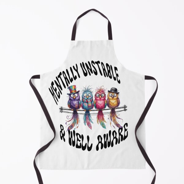 Item preview, Mentally Unstable Well Aware Whimsical Watercolor Birds Shirt designed and sold by LazyScreations.