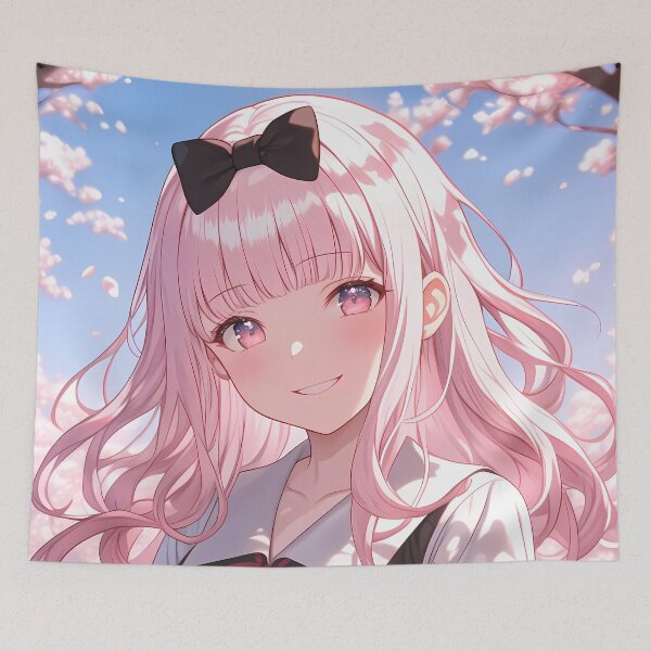 Item preview, Chika Fujiwara Kaguya Sama Love Is War Cherry Blossom Spring Smile designed and sold by PMartistStudio.