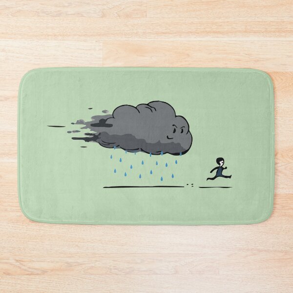 Item preview, Dark Storm Cloud Chasing Man Minimal Illustration designed and sold by Soft Mayhem Studio.