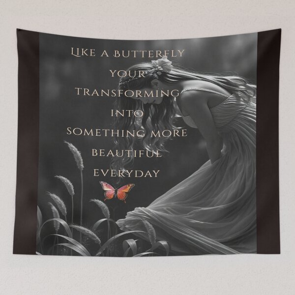 Item preview, Like a Butterfly You’re Transforming – Inspirational Growth Quote Art designed and sold by BeautifulVirtues.