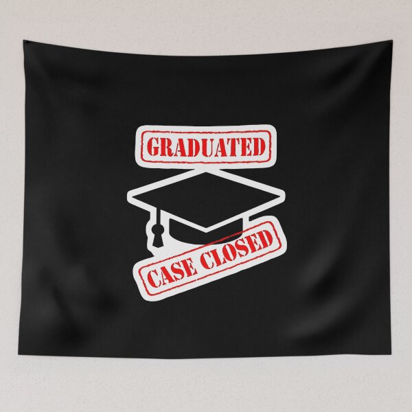 Item preview, Funny Graduated Case Closed Sticker – Sarcastic Graduation Humor Design designed and sold by FestivityFinds.