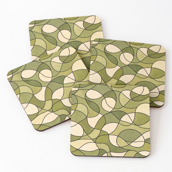 Item preview, Sage Green Abstract Organic Shapes Pattern designed and sold by Myra365Art.