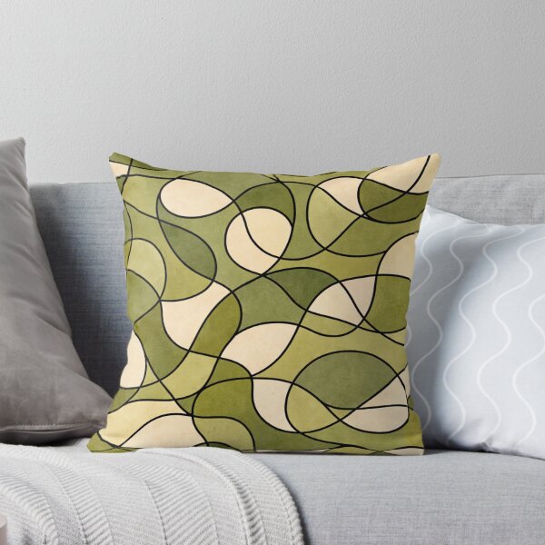 Item preview, Sage Green Abstract Organic Shapes Pattern designed and sold by Myra365Art.