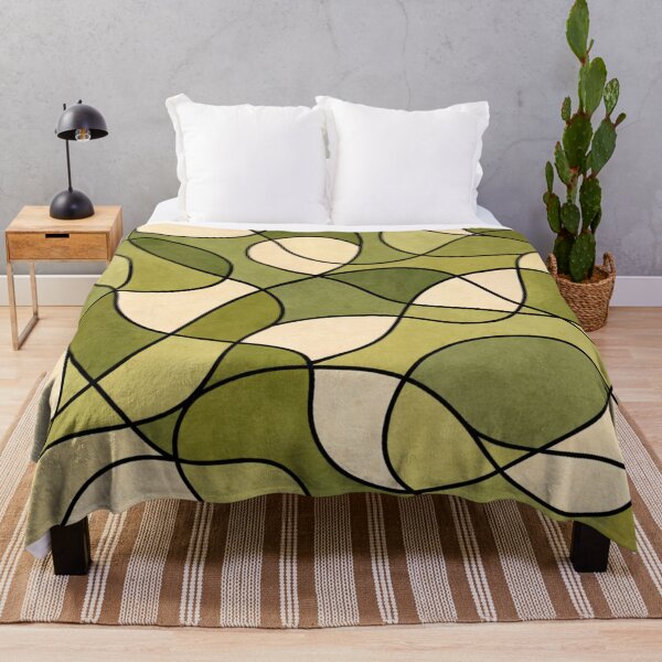 Item preview, Sage Green Abstract Organic Shapes Pattern designed and sold by Myra365Art.
