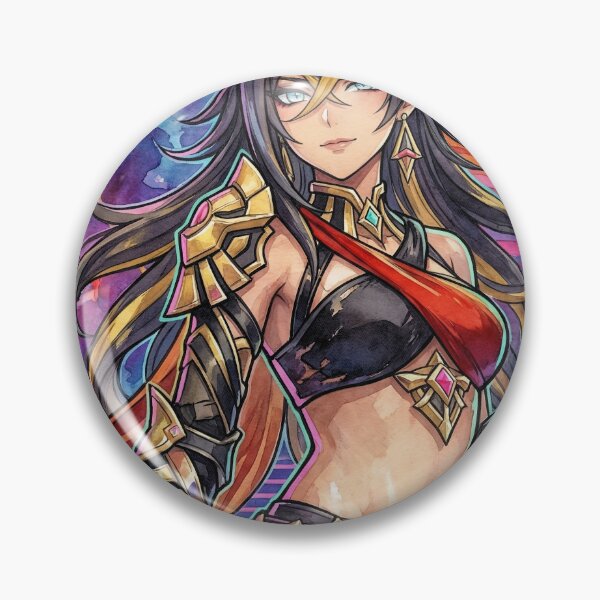 Item preview, Dehya Genshin Impact Tan Skin Lioness Vaporwave Neon Grid designed and sold by Senpaiwaves.