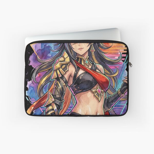 Item preview, Dehya Genshin Impact Tan Skin Lioness Vaporwave Neon Grid designed and sold by Senpaiwaves.