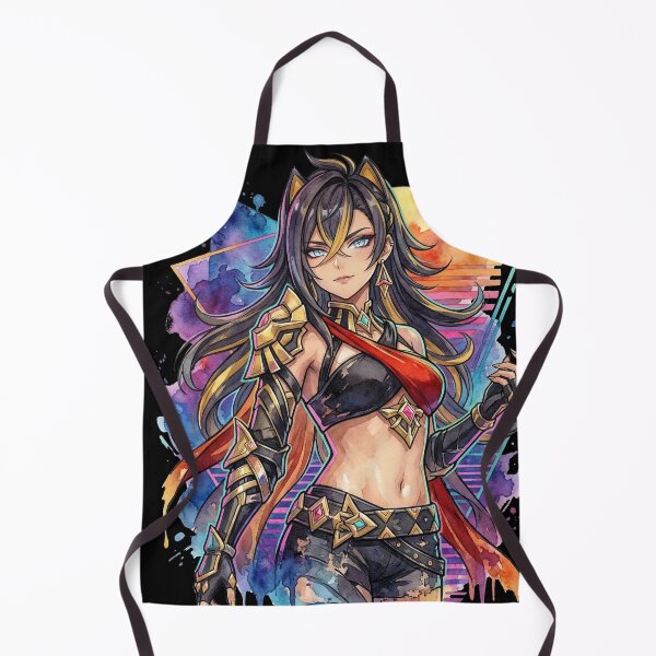 Item preview, Dehya Genshin Impact Tan Skin Lioness Vaporwave Neon Grid designed and sold by Senpaiwaves.