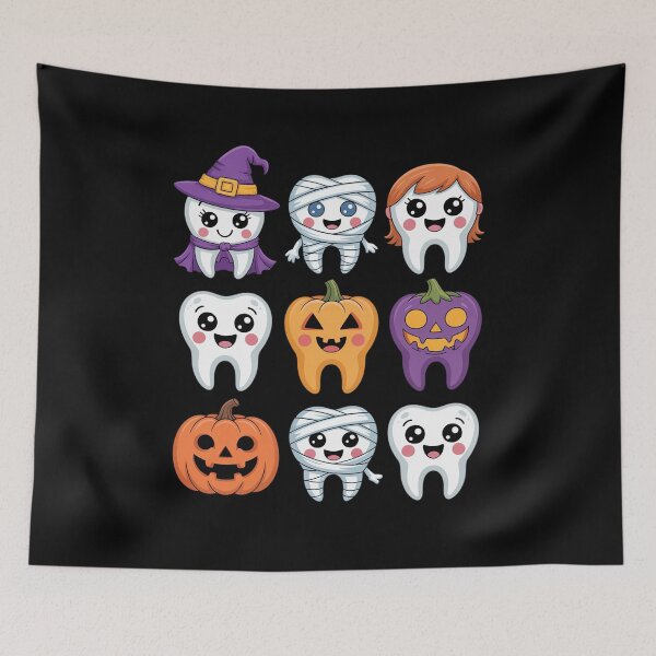 Item preview, Cute Halloween Tooth Characters Dentist Costume Teeth designed and sold by Rrettgison.