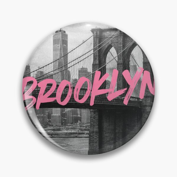 Item preview, Brooklyn NYC Pink Brush Typography designed and sold by Quiet Sun.
