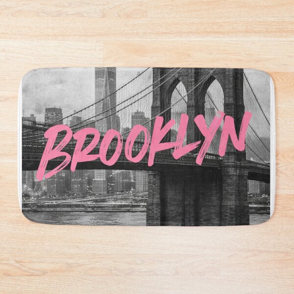 Item preview, Brooklyn NYC Pink Brush Typography designed and sold by Quiet Sun.