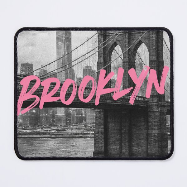 Item preview, Brooklyn NYC Pink Brush Typography designed and sold by Quiet Sun.