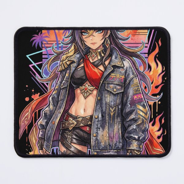 Item preview, Dehya Genshin Vaporwave Golden Armor Punk Style Art designed and sold by Senpaiwaves.