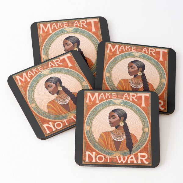 Item preview, Boho Art Nouveau Make Art Not War Original Art designed and sold by thelivingrp.