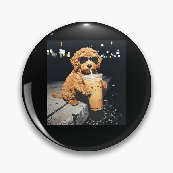 Item preview, Dog Drinking Iced Coffee Vitage Aesthetic designed and sold by Hedoraxe.