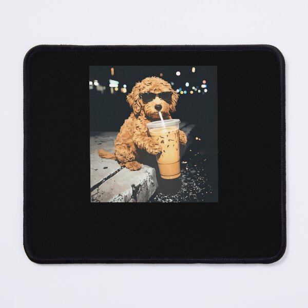 Item preview, Dog Drinking Iced Coffee Vitage Aesthetic designed and sold by Hedoraxe.