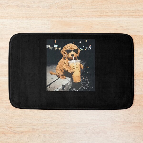 Item preview, Dog Drinking Iced Coffee Vitage Aesthetic designed and sold by Hedoraxe.