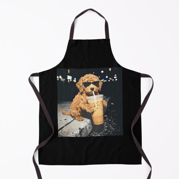 Item preview, Dog Drinking Iced Coffee Vitage Aesthetic designed and sold by Hedoraxe.