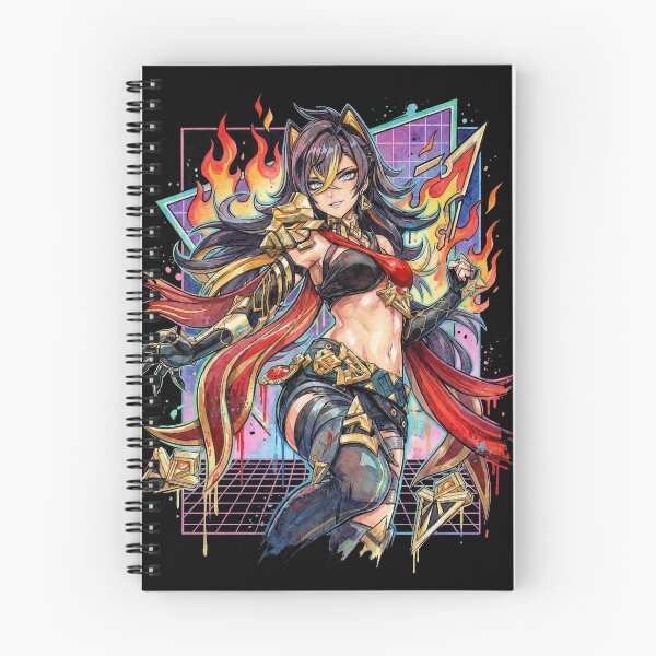 Item preview, Dehya Genshin Impact Claymore Pyro Warrior Vaporwave Design designed and sold by Senpaiwaves.