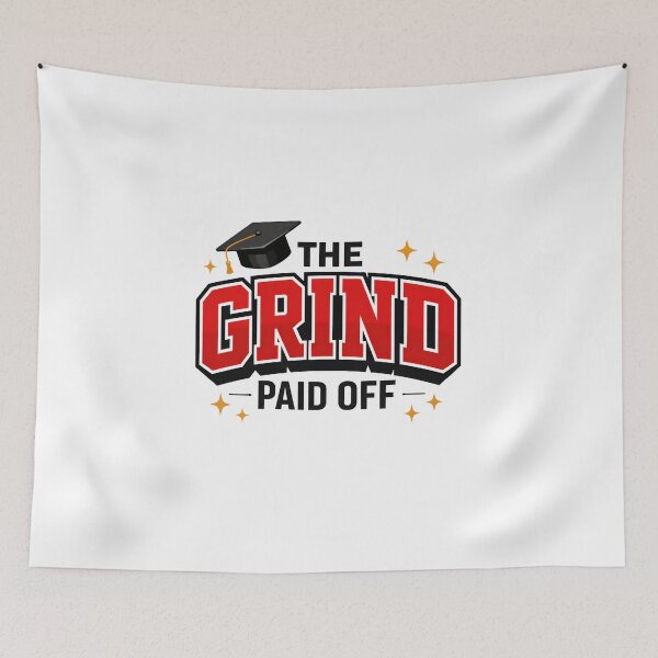Item preview, The Grind Paid Off Graduation T-Shirt designed and sold by FestivityFinds.