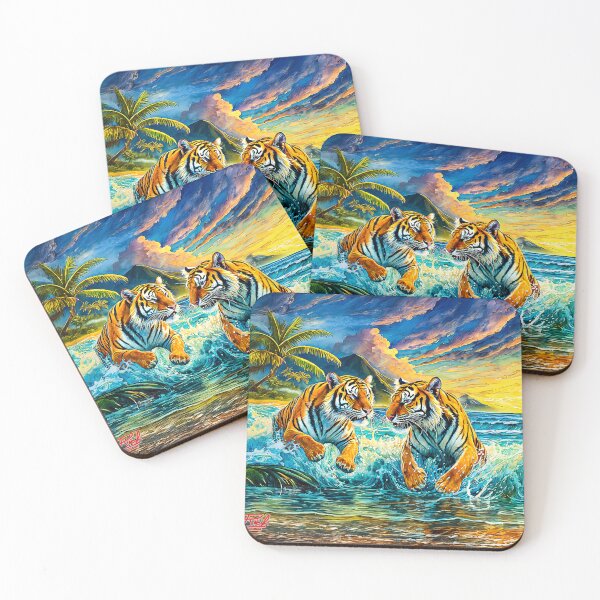 Item preview, Tigers in Waves #4 Design by rich AMeN Gill designed and sold by RichAMeNGill.