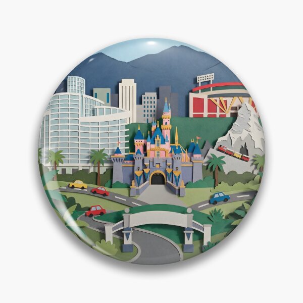 Item preview, Anaheim California America Layered Paper Art Diorama Collage designed and sold by TackyTime.