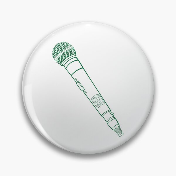 Item preview, Retro Microphone Hip Hop Graphic Tee (Cadmium Green Lines) – Old School MC Rap Culture Streetwear T-Shirt designed and sold by analogdigitalvz.