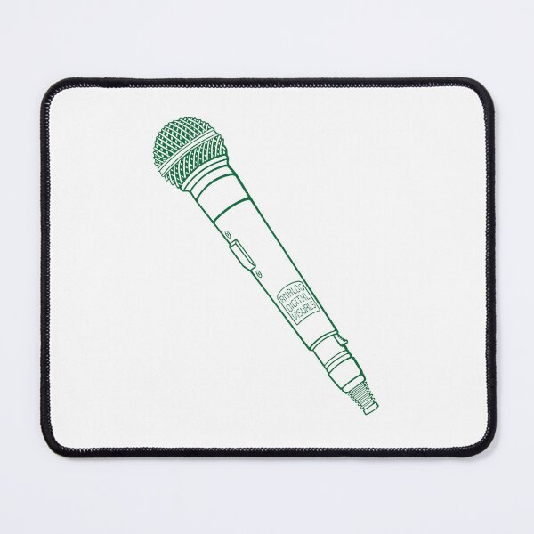 Item preview, Retro Microphone Hip Hop Graphic Tee (Cadmium Green Lines) – Old School MC Rap Culture Streetwear T-Shirt designed and sold by analogdigitalvz.