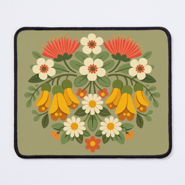 Item preview, Kōwhai Floral – Retro Kiwiana Botanical Design designed and sold by MvuuStudio.