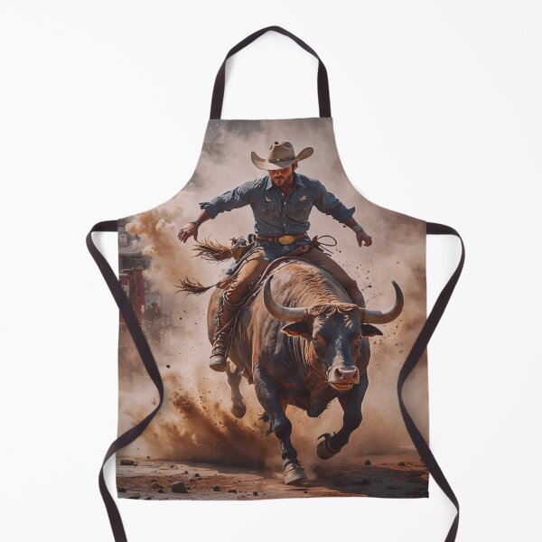 Item preview, Bull Rider in Action – Intense Rodeo Western Cowboy Art designed and sold by BeautifulVirtues.