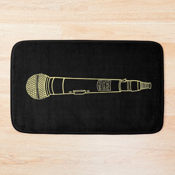 Item preview, Retro Microphone Hip Hop Graphic Tee (Flavescent Yellow Lines) – Old School MC Rap Culture Streetwear T-Shirt designed and sold by analogdigitalvz.
