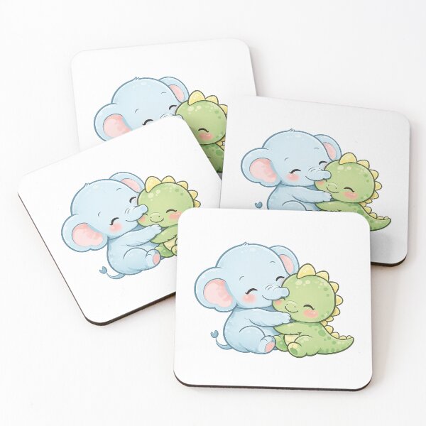 Item preview, Best Friends Forever – Cute Elephant & Dino designed and sold by Peter-Wurst.