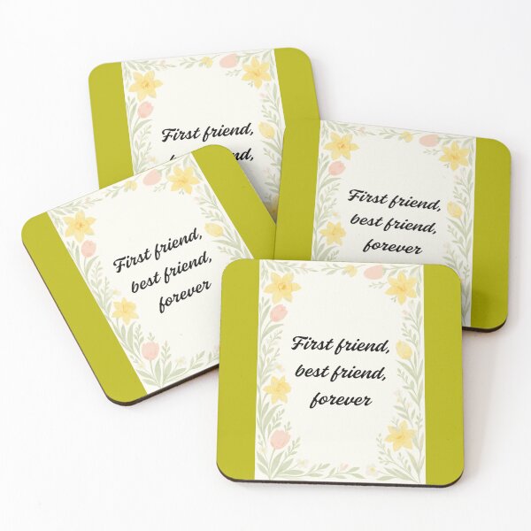 Item preview, First Friend Best Friend Forever Aesthetic Mother Quote designed and sold by Akira Design Store.